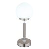 Lámparas Globo Lighting Haku Lámparas de mesa LED Níquel brillo, Níquel-mate, 1 luz