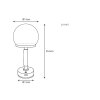 Lámparas Globo Lighting Haku Lámparas de mesa LED Plata, 1 luz