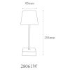 Lámparas Globo Lighting Xayden Lámparas de mesa LED Blanca, 1 luz