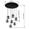 Lámparas Globo Lighting Riha Lámparas suspendidas Negro, 7 luces