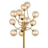 Lámparas Globo Lighting Riha Lámpara de pie dorado, Latón, 12 luces