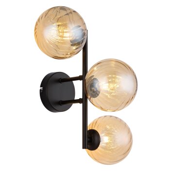 Lámparas Globo Lighting Conor Apliques Negro, 3 luces