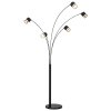 Lámparas Globo Lighting Lucero Lámpara de pie Negro, 5 luces