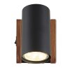 Lámparas Globo Lighting und Plafones, Spot techo, Apliques, Spot de pared marrón oscuro, Negro, 1 luz