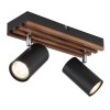 Lámparas Globo Lighting Kayden Plafones marrón oscuro, Negro, 2 luces