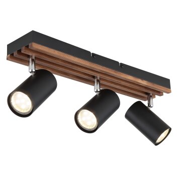 Lámparas Globo Lighting Kayden Plafones marrón oscuro, Negro, 3 luces