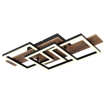 Lámparas Globo Lighting Jeffry Plafones LED Crudo, Negro, 1 luz