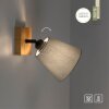 JUST LIGHT GERDA MICHEL Apliques, Spot de pared Crudo, Negro, 1 luz