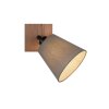 JUST LIGHT GERDA MICHEL Apliques, Spot de pared Crudo, Negro, 1 luz