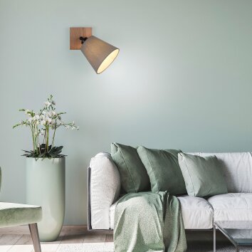 JUST LIGHT GERDA MICHEL Apliques, Spot de pared Crudo, Negro, 1 luz