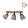 JUST LIGHT GERDA MICHEL Plafones, Spot techo Crudo, Negro, 3 luces