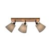 JUST LIGHT GERDA MICHEL Plafones, Spot techo Crudo, Negro, 3 luces