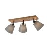 JUST LIGHT GERDA MICHEL Plafones, Spot techo Crudo, Negro, 3 luces
