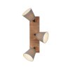 Lámparas Leuchten Direkt MICHEL Plafones, Spot techo Crudo, Negro, 3 luces