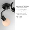 Lámparas Leuchten Direkt LOKI Plafones LED Negro, 2 luces