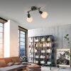 Lámparas Leuchten Direkt LOKI Plafones LED Negro, 2 luces
