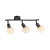 Lámparas Leuchten Direkt LOKI Plafones LED Negro, 3 luces