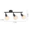 Lámparas Leuchten Direkt LOKI Plafones LED Negro, 3 luces