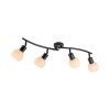 Lámparas Leuchten Direkt LOKI Plafones LED Negro, 4 luces
