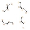 Lámparas Leuchten Direkt LOKI Plafones LED Negro, 4 luces