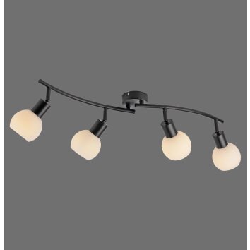 Lámparas Leuchten Direkt LOKI Plafones LED Negro, 4 luces