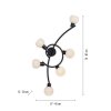 Lámparas Leuchten Direkt LOKI Plafones LED Negro, 6 luces