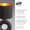 Lámparas Leuchten Direkt CARARA Lámparas de mesa LED Negro, 1 luz