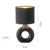 Lámparas Leuchten Direkt CARARA Lámparas de mesa LED Negro, 1 luz