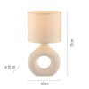 Lámparas Leuchten Direkt CARARA Lámparas de mesa LED Beige, 1 luz