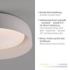 Lámparas Leuchten Direkt OSKO Plafones LED Blanca, 1 luz, Mando a distancia