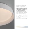 Lámparas Leuchten Direkt OSKO Plafones LED Blanca, 1 luz, Mando a distancia