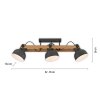 Lámparas Leuchten Direkt 2.0 Plafones LED Marrón, Negro, 3 luces