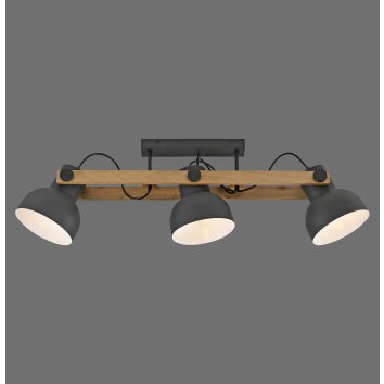 Lámparas Leuchten Direkt 2.0 Plafones LED Marrón, Negro, 3 luces