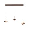 Lámparas Paul Neuhaus Q-Rotate Lámparas colgantes LED Marrón, 3 luces, Mando a distancia