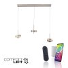 Lámparas Paul Neuhaus Q-Rotate Lámparas colgantes LED Plata, 3 luces, Mando a distancia