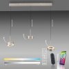 Lámparas Paul Neuhaus Q-Rotate Lámparas colgantes LED Plata, 3 luces, Mando a distancia