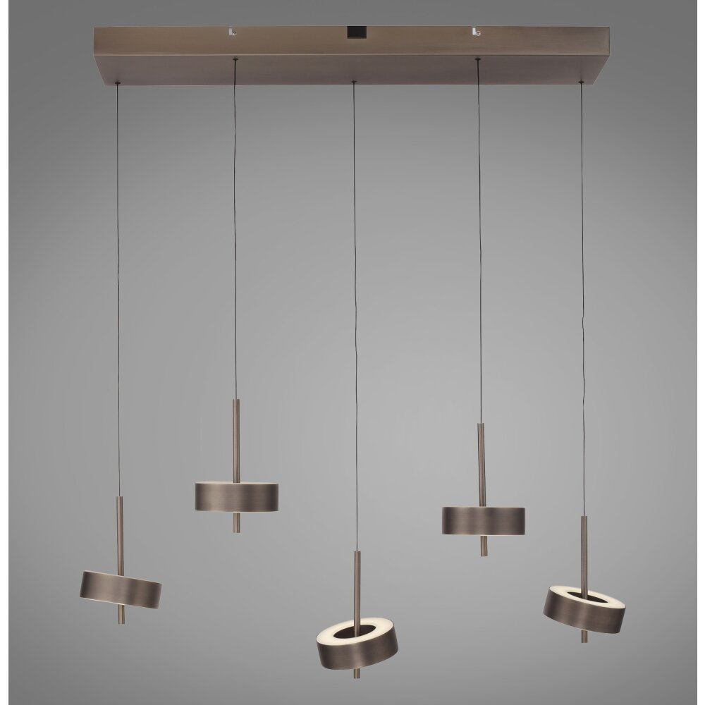 Paul Neuhaus Q-Serie Q-Rotate Lámparas colgantes LED Marrón, 5 luces, Mando a distancia main product photo