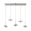 Paul Neuhaus Q-Serie Q-Rotate Lámparas colgantes LED Plata, 5 luces