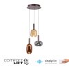 Lámparas Paul Neuhaus Irides Lámparas colgantes LED Marrón, 3 luces