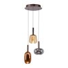 Lámparas Paul Neuhaus Irides Lámparas colgantes LED Marrón, 3 luces