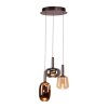 Lámparas Paul Neuhaus Irides Lámparas colgantes LED Marrón, 3 luces
