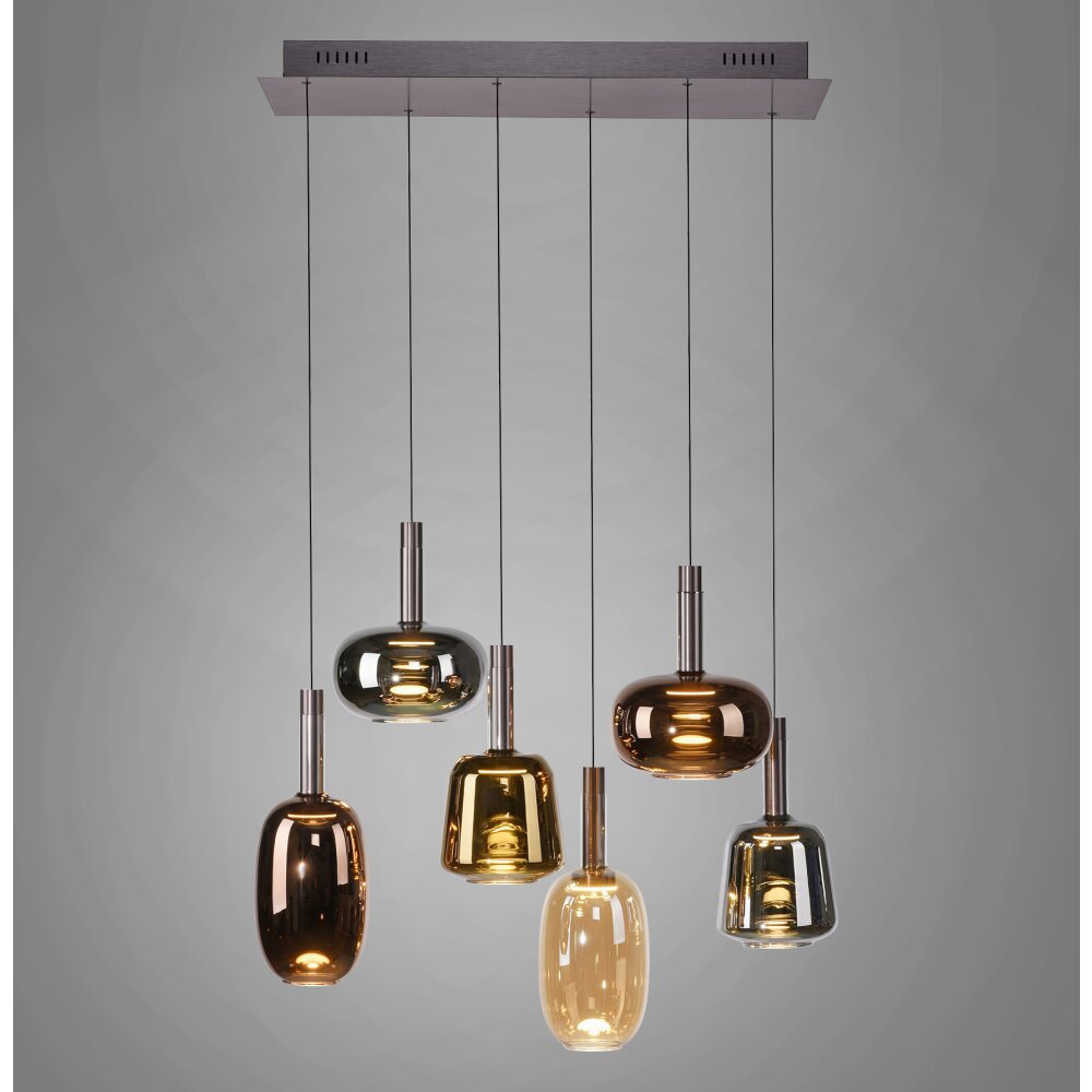 Lámparas Paul Neuhaus Irides Lámparas colgantes LED Marrón, 6 luces main product photo