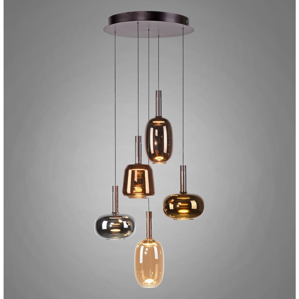 Lámparas Paul Neuhaus Irides Lámparas colgantes LED Marrón, 5 luces main product photo