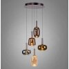 Lámparas Paul Neuhaus Irides Lámparas colgantes LED Marrón, 5 luces