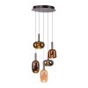 Lámparas Paul Neuhaus Irides Lámparas colgantes LED Marrón, 5 luces