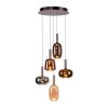 Lámparas Paul Neuhaus Irides Lámparas colgantes LED Marrón, 5 luces