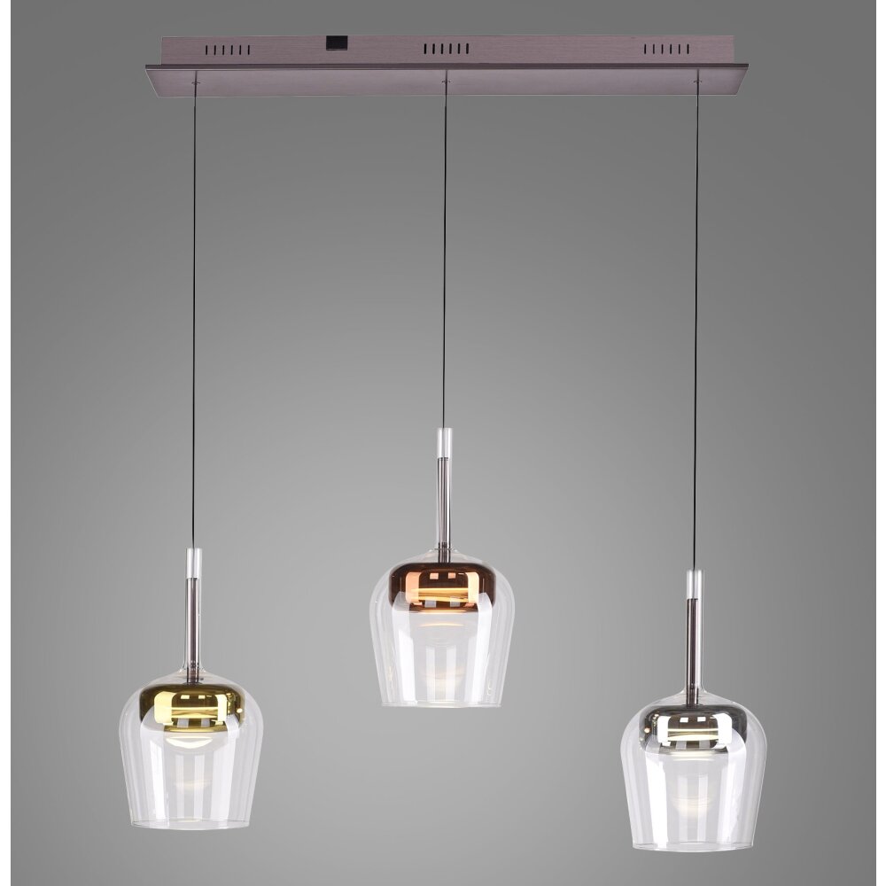 Lámparas Paul Neuhaus Q-Kon Lámparas colgantes LED Marrón, 3 luces, Mando a distancia main product photo