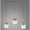 Lámparas Paul Neuhaus Q-Kon Lámparas colgantes LED Marrón, 3 luces, Mando a distancia