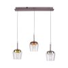 Lámparas Paul Neuhaus Q-Kon Lámparas colgantes LED Marrón, 3 luces, Mando a distancia