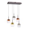 Lámparas Paul Neuhaus Q-Kon Lámparas colgantes LED Marrón, 5 luces, Mando a distancia